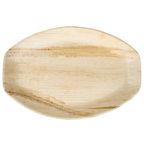 15 by 10 inch oval palm leaf tray